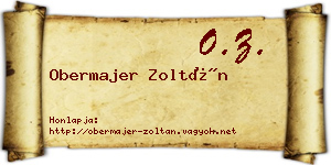 Obermajer Zoltán névjegykártya