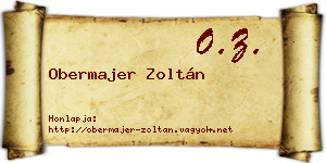 Obermajer Zoltán névjegykártya