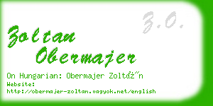 zoltan obermajer business card